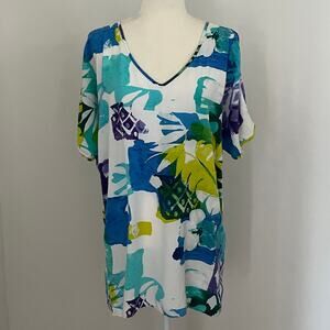 Jams World High Low Cold Shoulder Cozumel Tunic Top / Dress Small